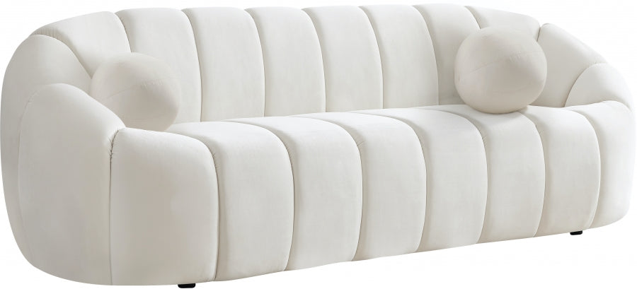 Cream Comfort Velvet Sofa