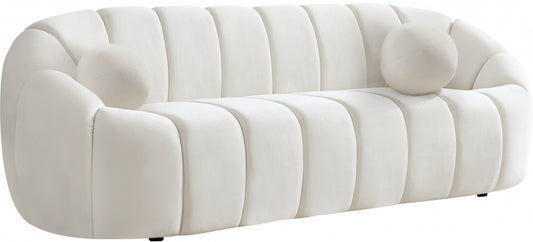 Cream Comfort Velvet Sofa