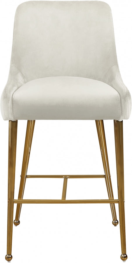 Cream Velvet Counter Stool