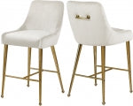 Cream Velvet Counter Stool