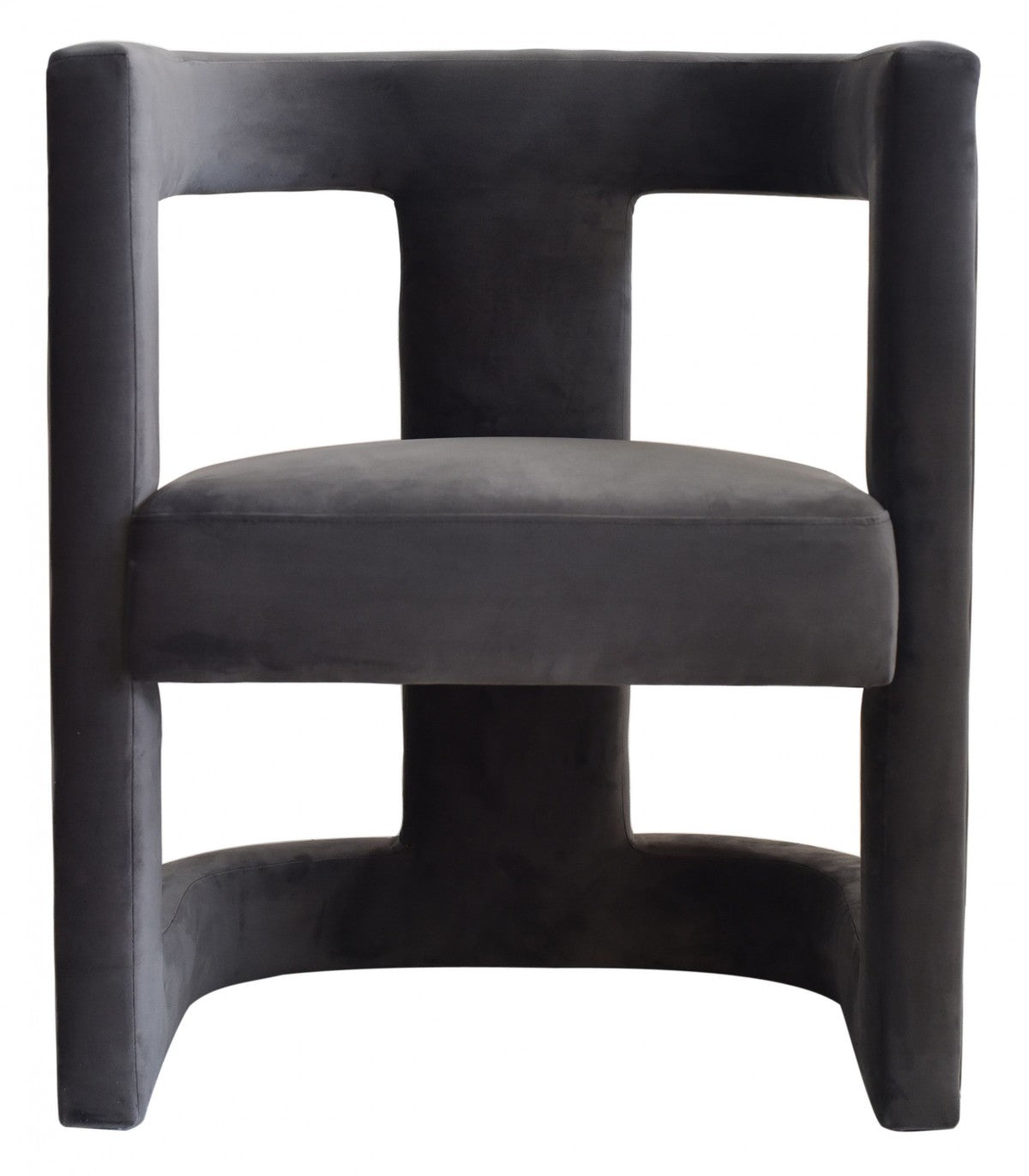 Dark Grey Fabric Accent Chair