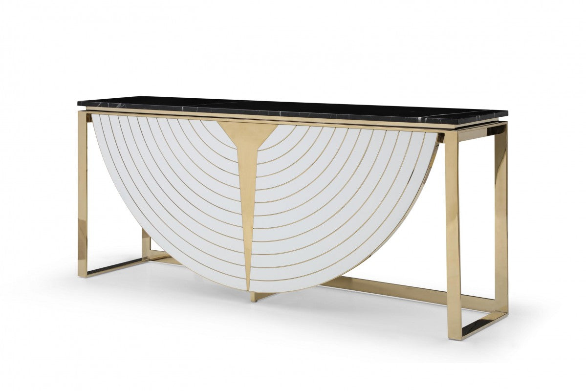 Gold + Marble Console Table