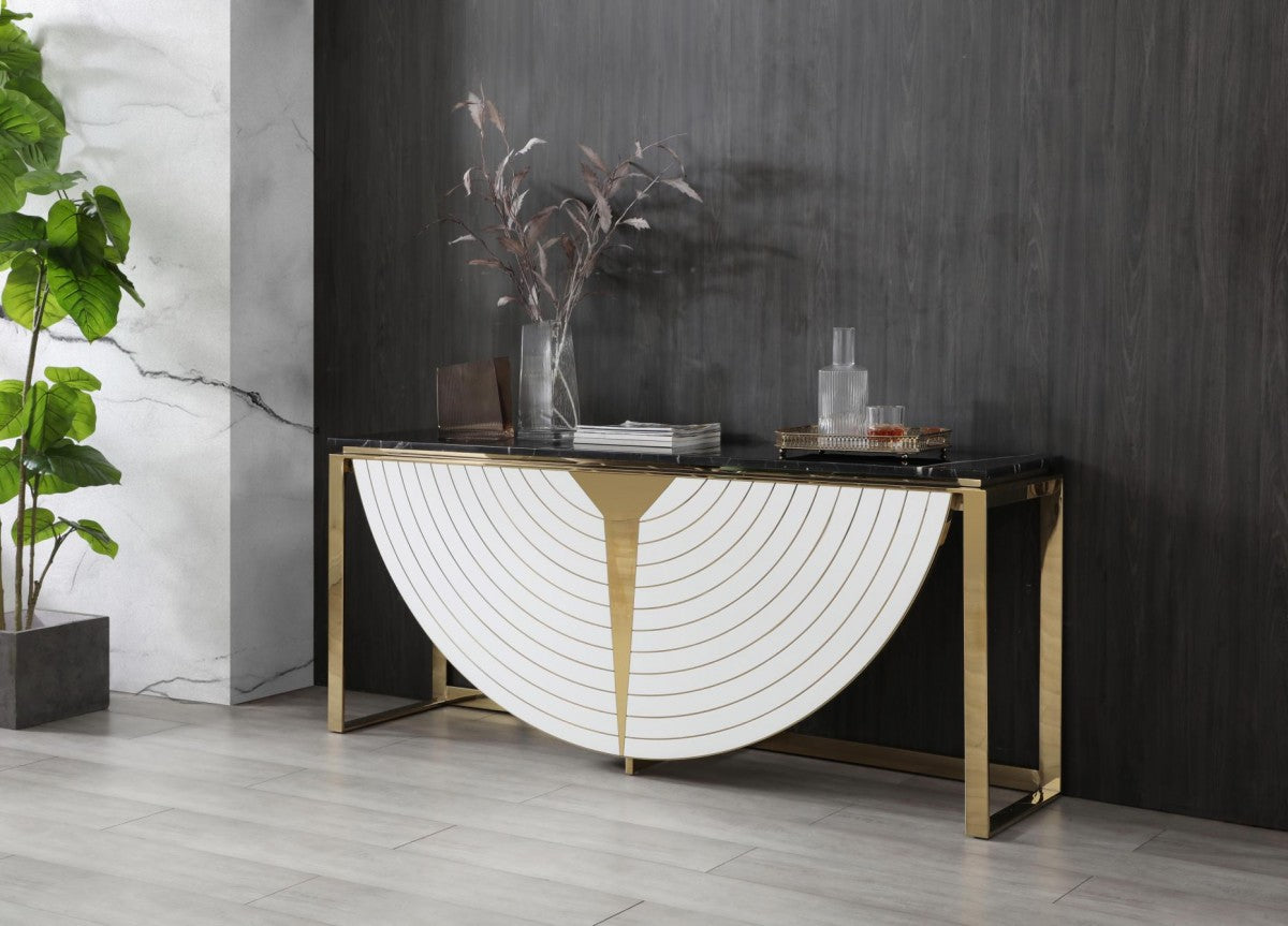 Gold + Marble Console Table