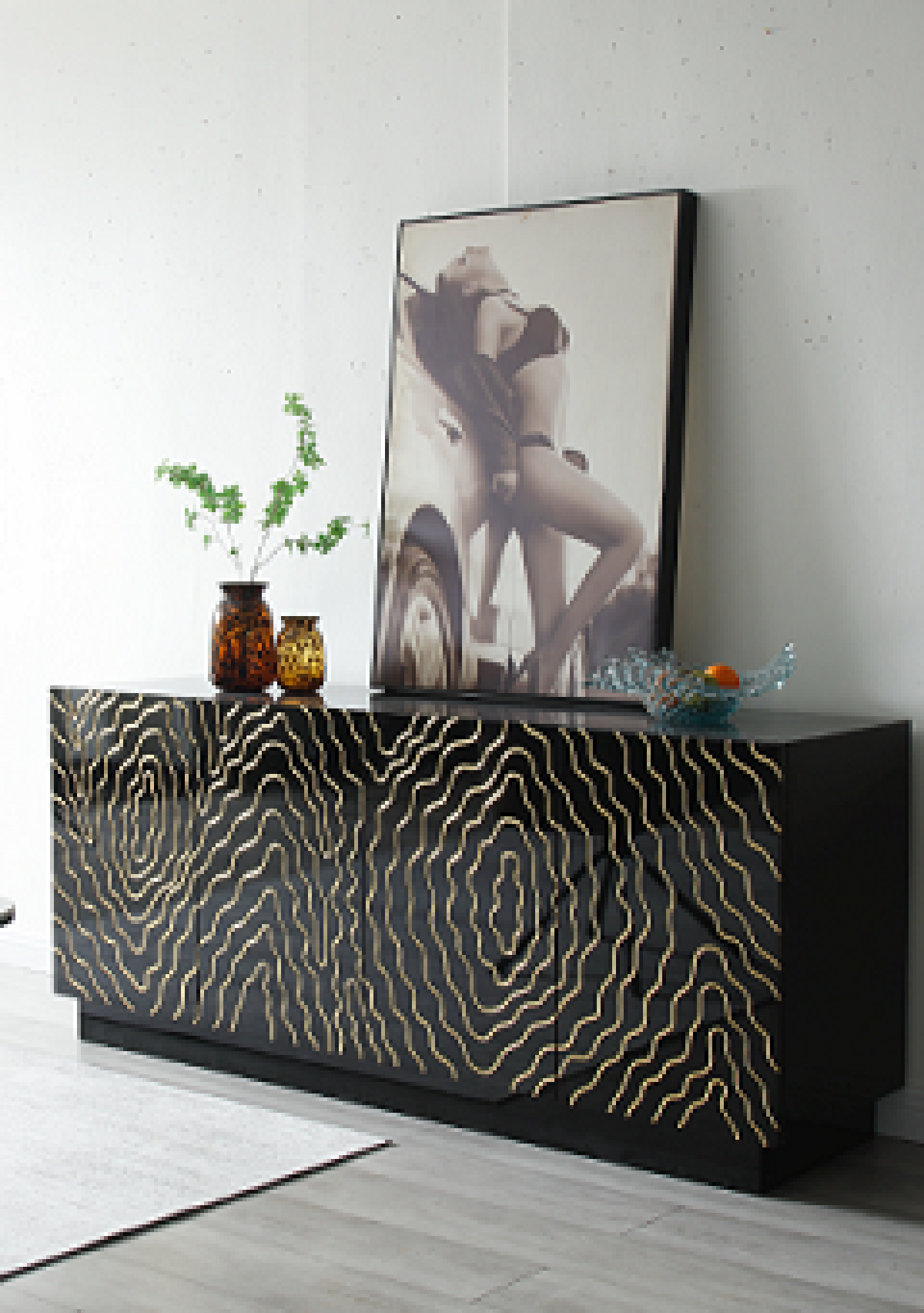 Jonah- Modern Black and Gold Buffet