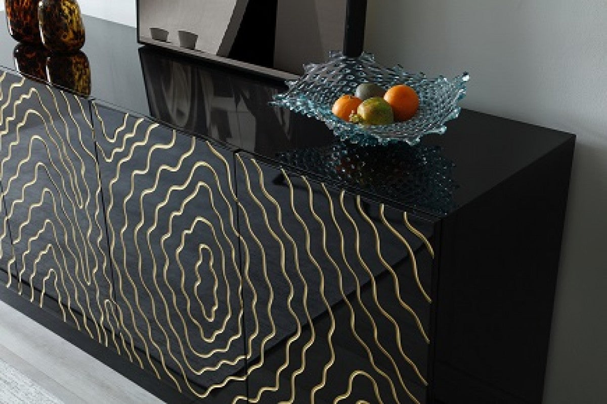 Jonah- Modern Black and Gold Buffet