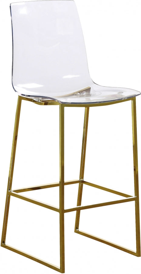 Lucite Gold Counter Stool