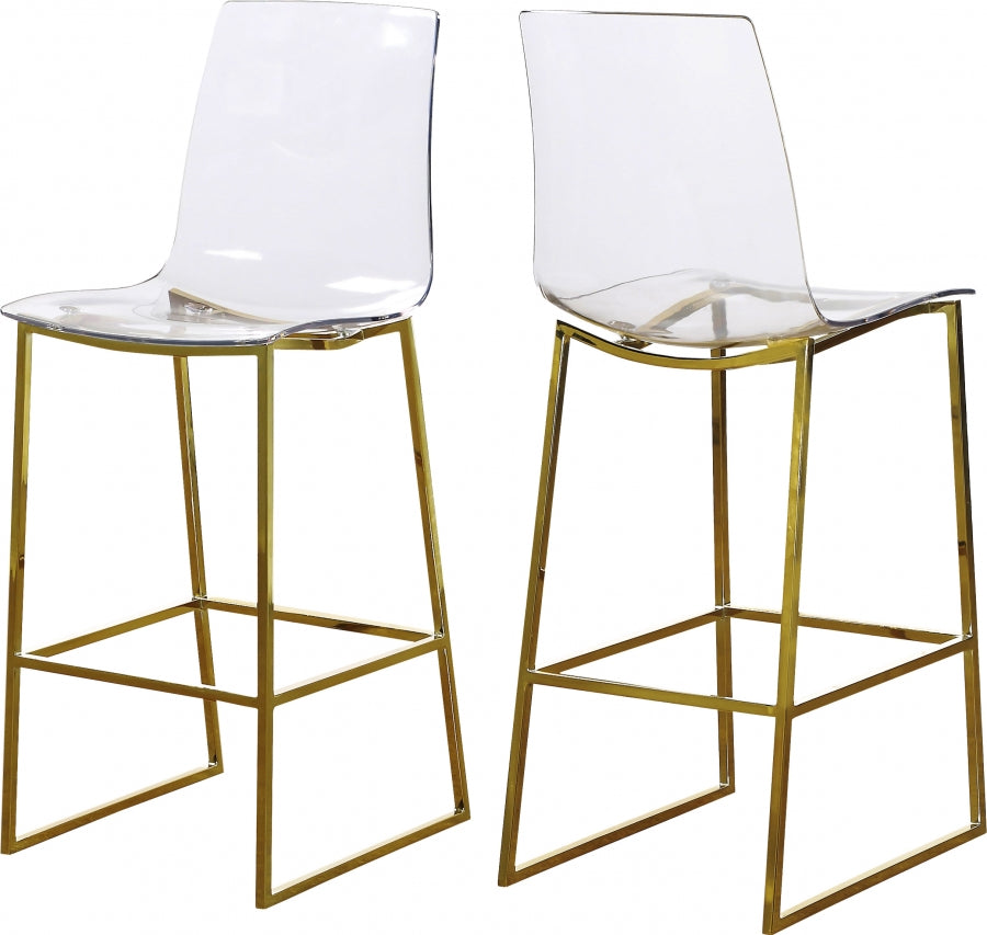 Lucite Gold Counter Stool