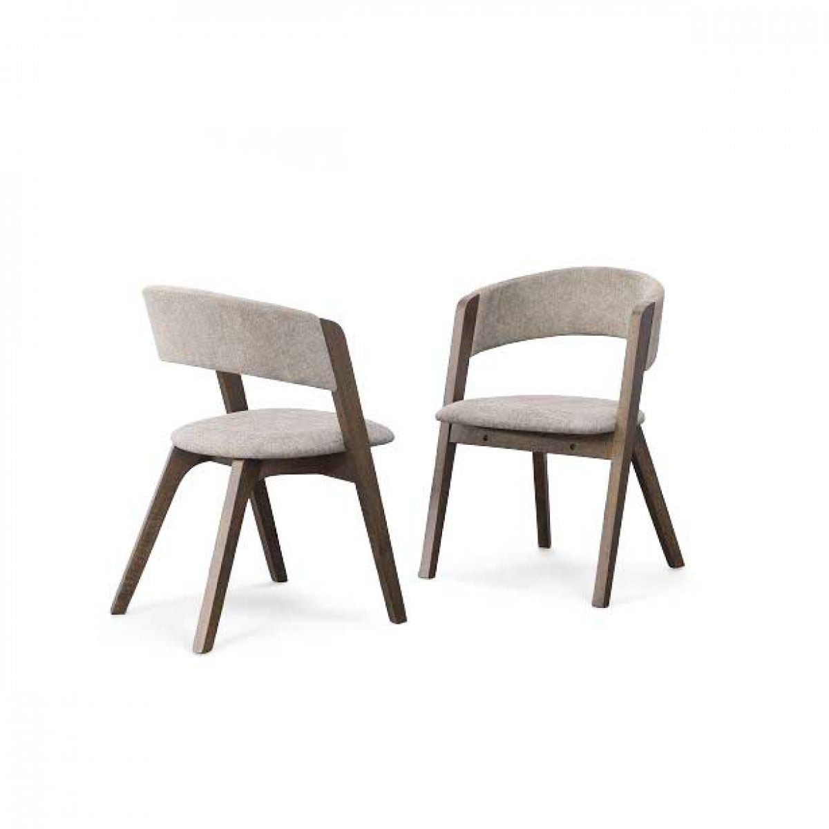 Modern Grey and Wenge Dining Chair Set of 2