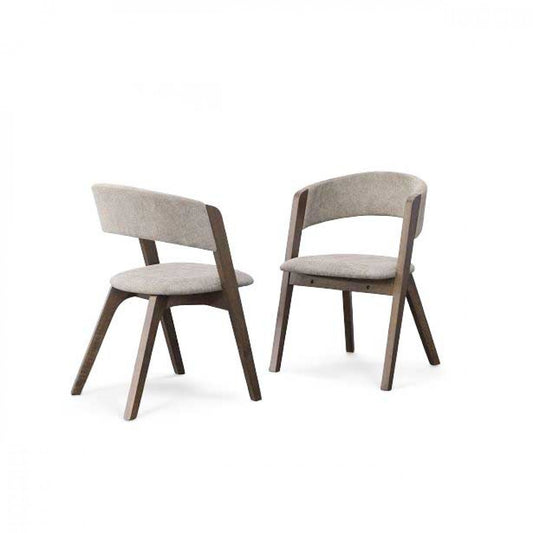 Modern Grey and Wenge Dining Chair Set of 2